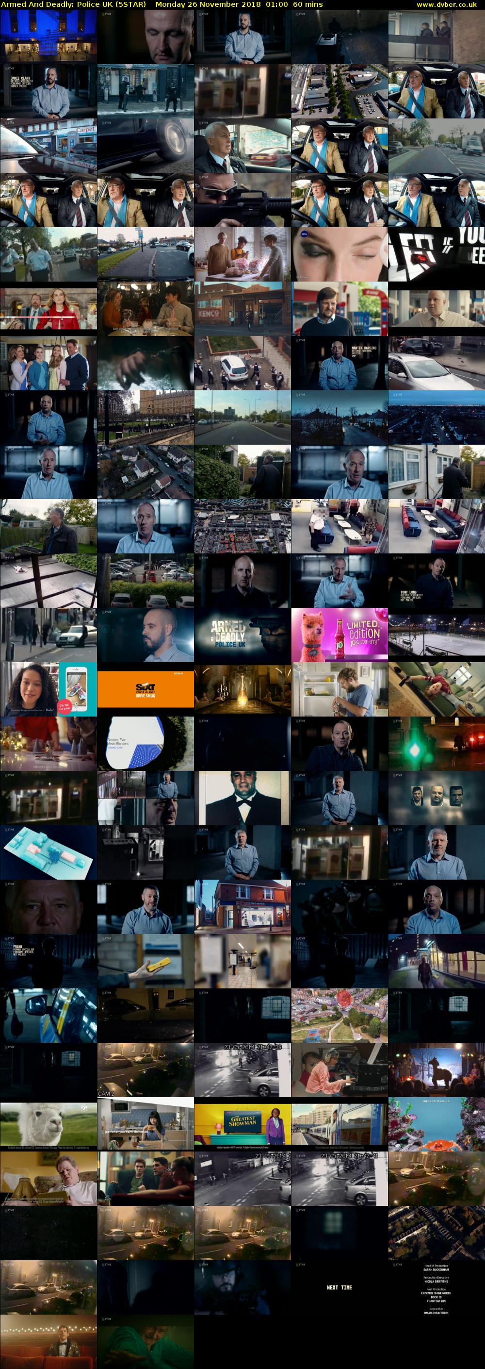 Armed And Deadly: Police UK (5STAR) Monday 26 November 2018 01:00 - 02:00