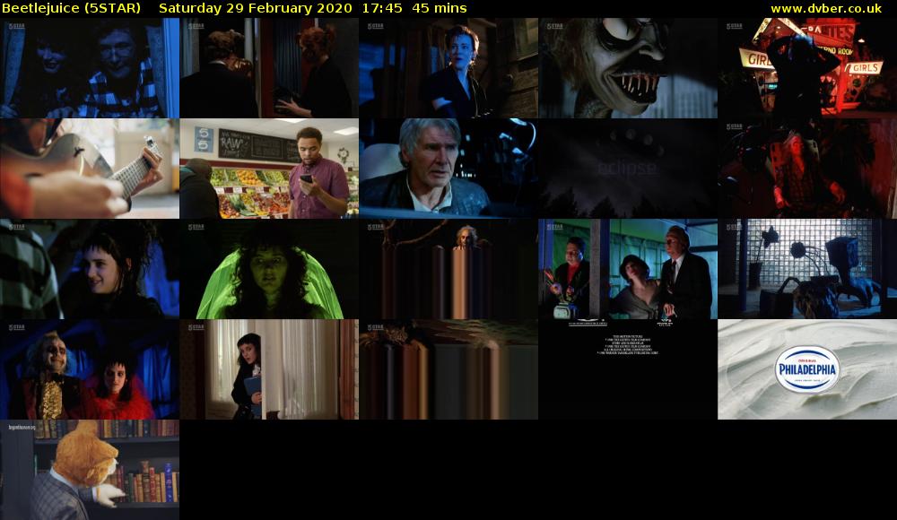 Beetlejuice (5STAR) Saturday 29 February 2020 17:45 - 18:30