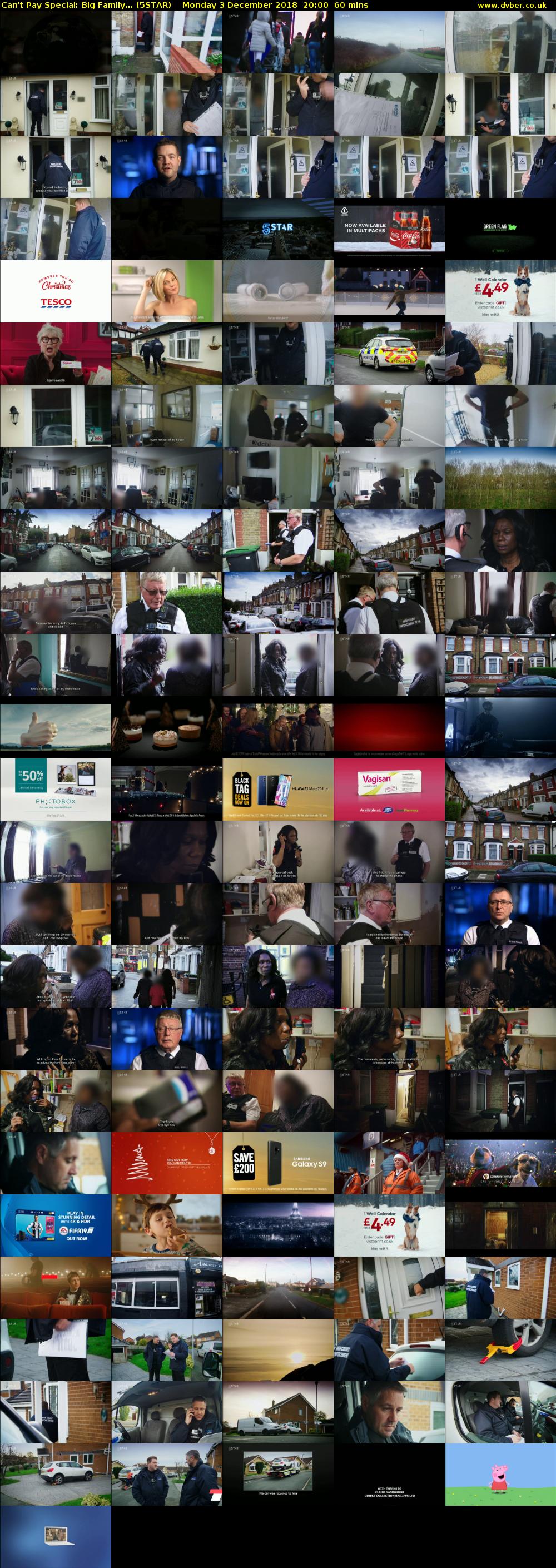 Can't Pay Special: Big Family... (5STAR) Monday 3 December 2018 20:00 - 21:00