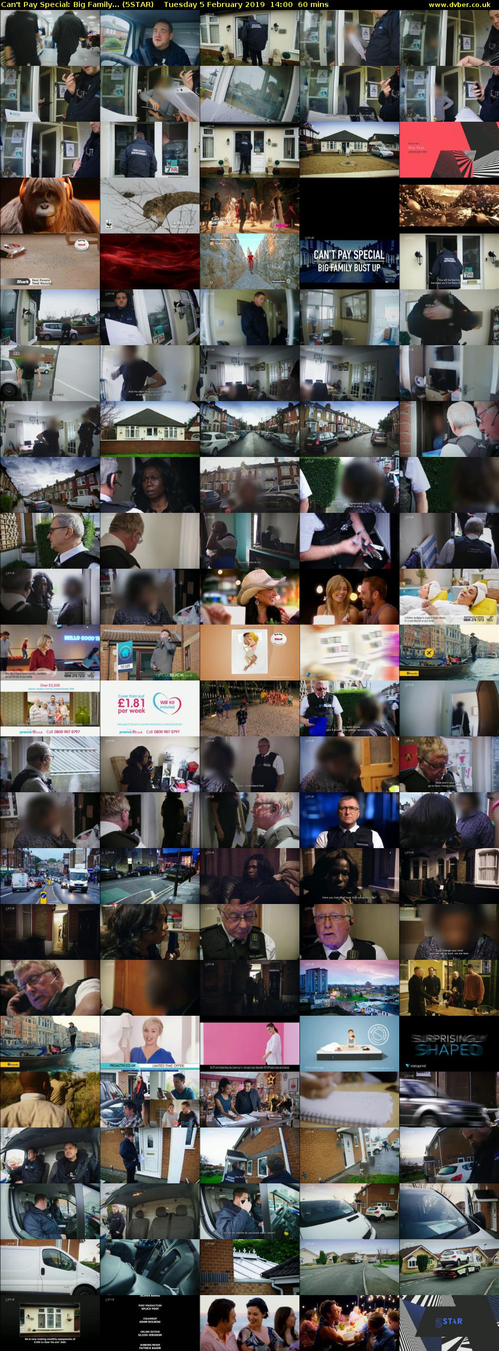 Can't Pay Special: Big Family... (5STAR) Tuesday 5 February 2019 14:00 - 15:00