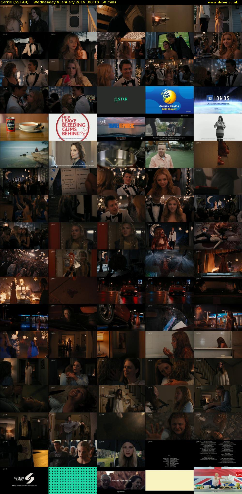 Carrie (5STAR) Wednesday 9 January 2019 00:10 - 01:00