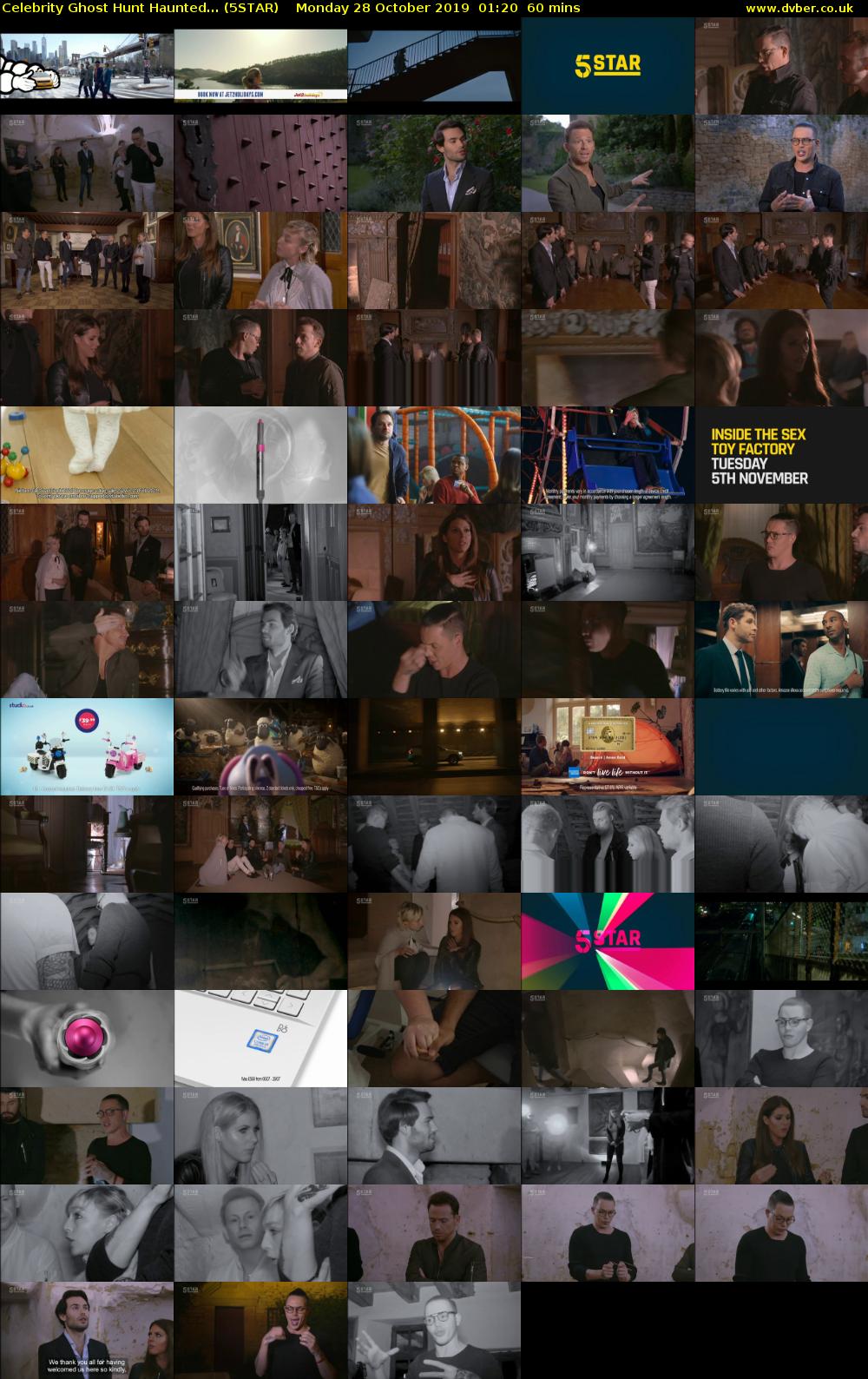 Celebrity Ghost Hunt Haunted... (5STAR) Monday 28 October 2019 01:20 - 02:20