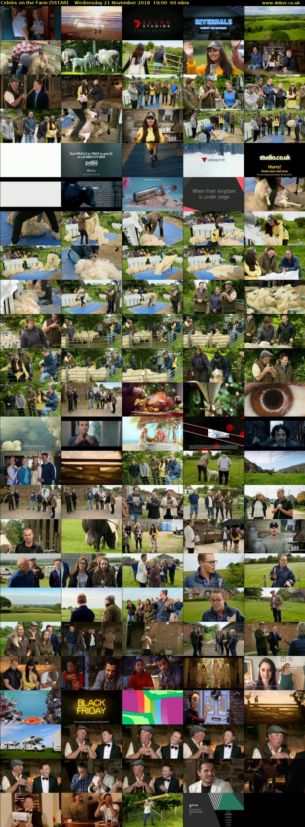 Celebs on the Farm (5STAR) Wednesday 21 November 2018 19:00 - 20:00