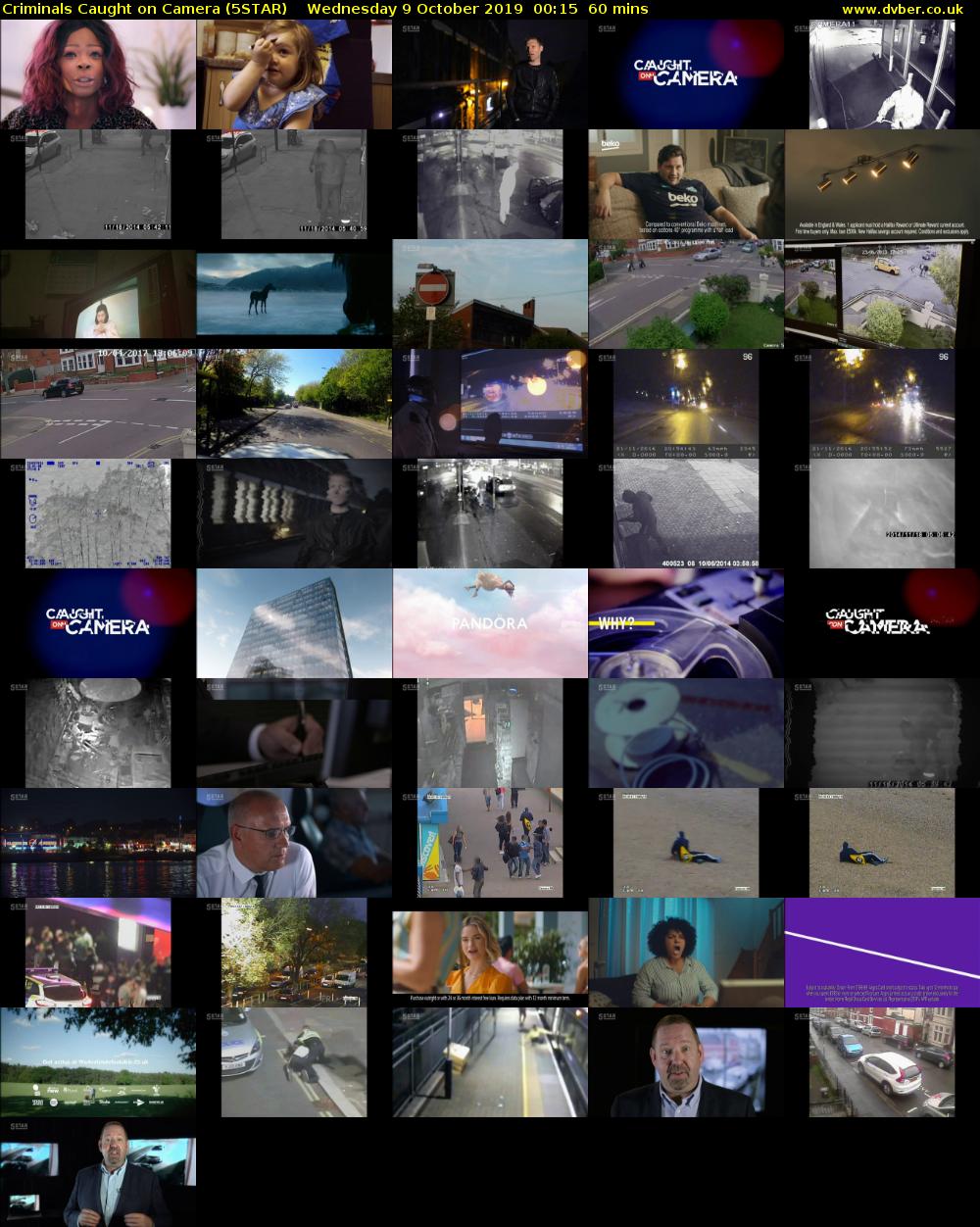 Criminals Caught on Camera (5STAR) Wednesday 9 October 2019 00:15 - 01:15