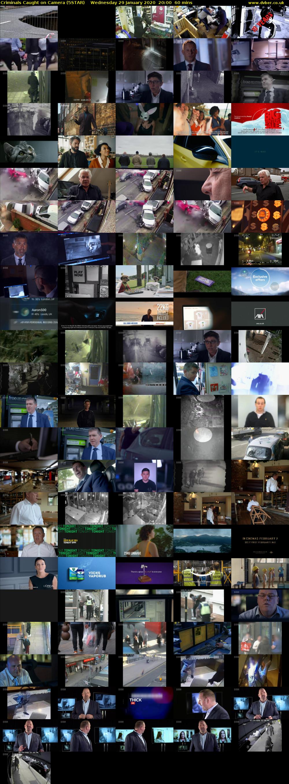 Criminals Caught on Camera (5STAR) Wednesday 29 January 2020 20:00 - 21:00