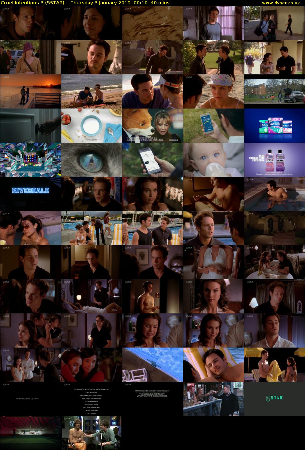 Cruel Intentions 3 (5STAR) Thursday 3 January 2019 00:10 - 00:50