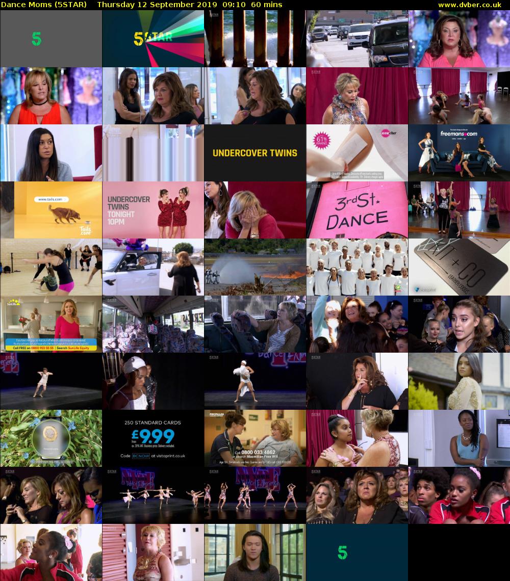 Dance Moms (5STAR) Thursday 12 September 2019 09:10 - 10:10
