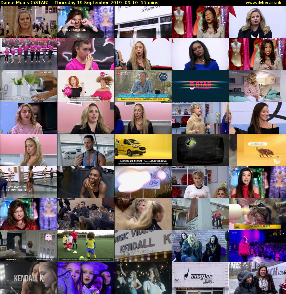 Dance Moms (5STAR) Thursday 19 September 2019 09:10 - 10:05