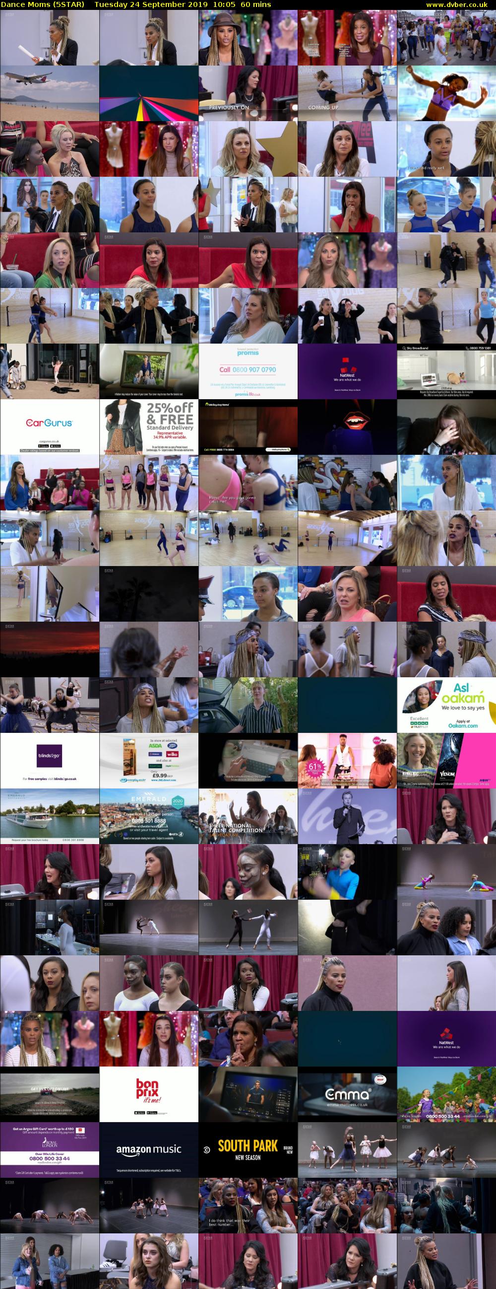Dance Moms (5STAR) Tuesday 24 September 2019 10:05 - 11:05