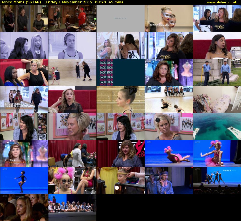Dance Moms (5STAR) Friday 1 November 2019 08:20 - 09:05