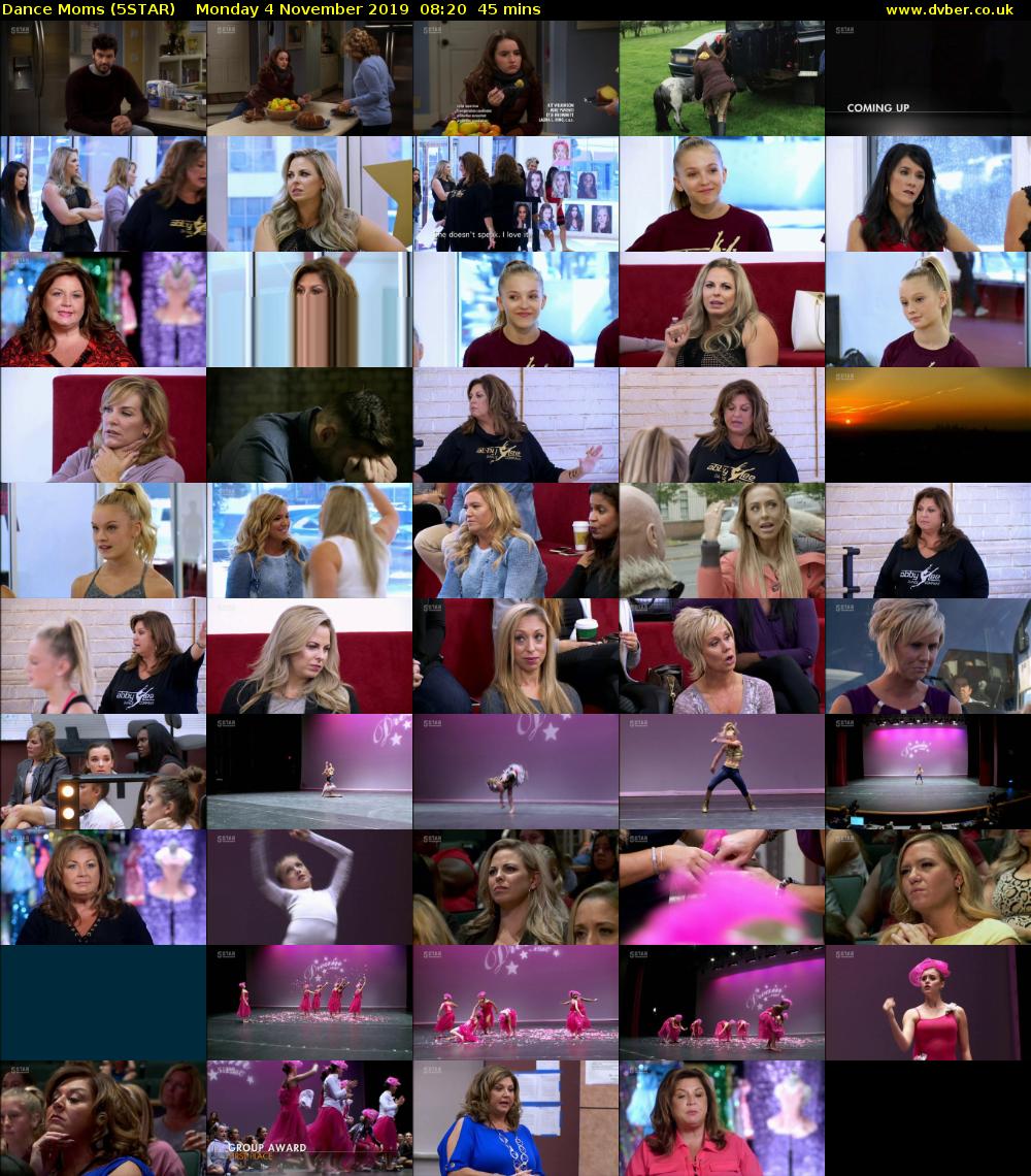 Dance Moms (5STAR) Monday 4 November 2019 08:20 - 09:05