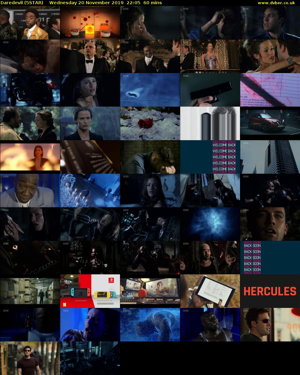 Daredevil (5STAR) Wednesday 20 November 2019 22:05 - 23:05