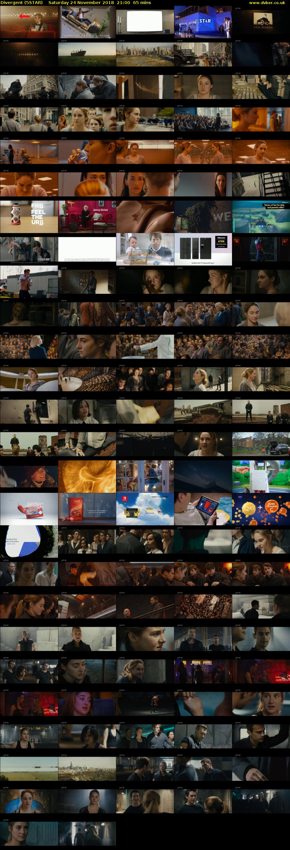 Divergent (5STAR) Saturday 24 November 2018 21:00 - 22:05