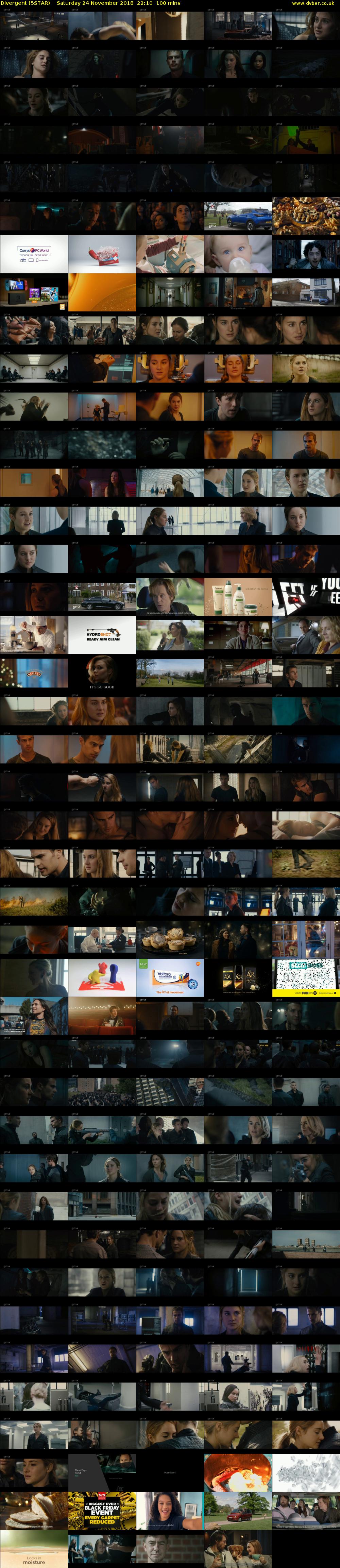 Divergent (5STAR) Saturday 24 November 2018 22:10 - 23:50