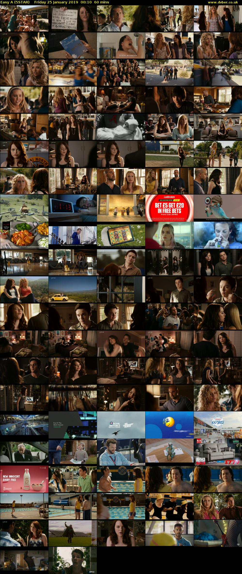 Easy A (5STAR) Friday 25 January 2019 00:10 - 01:10