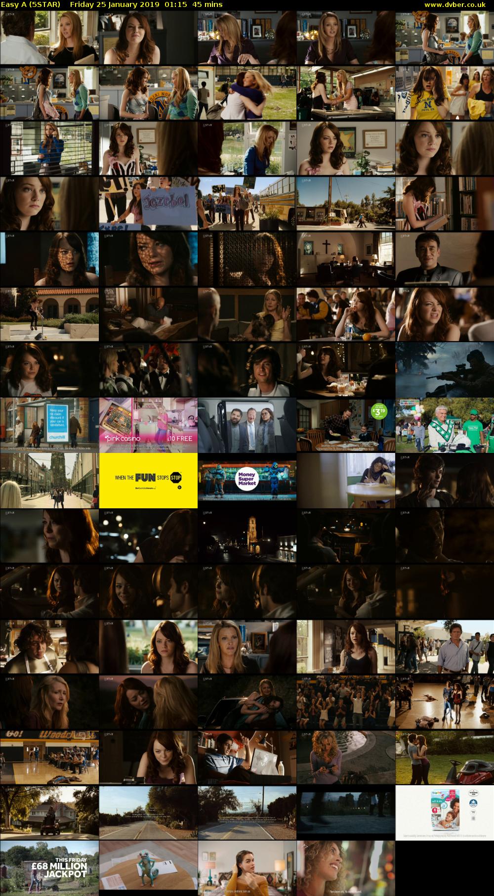 Easy A (5STAR) Friday 25 January 2019 01:15 - 02:00