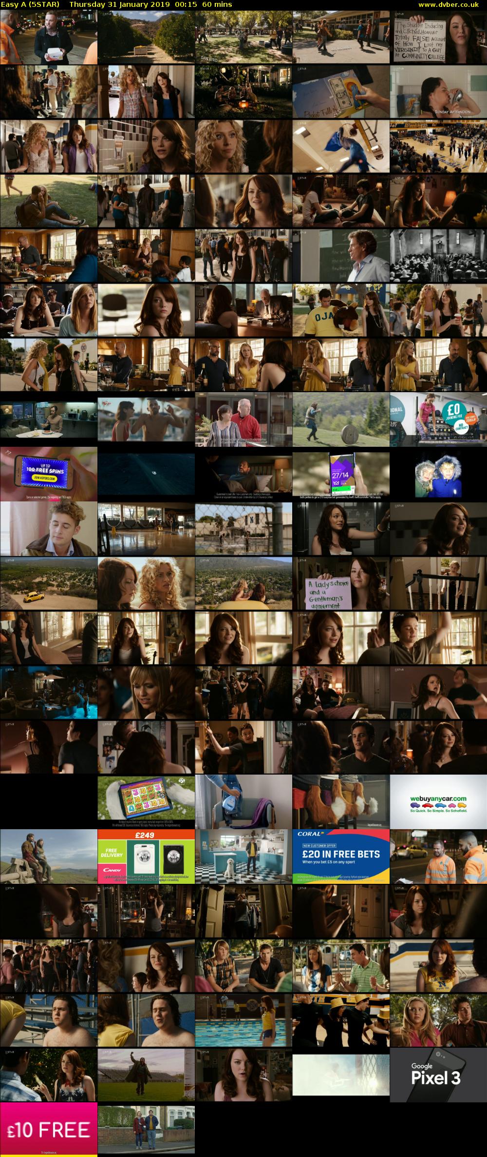Easy A (5STAR) Thursday 31 January 2019 00:15 - 01:15