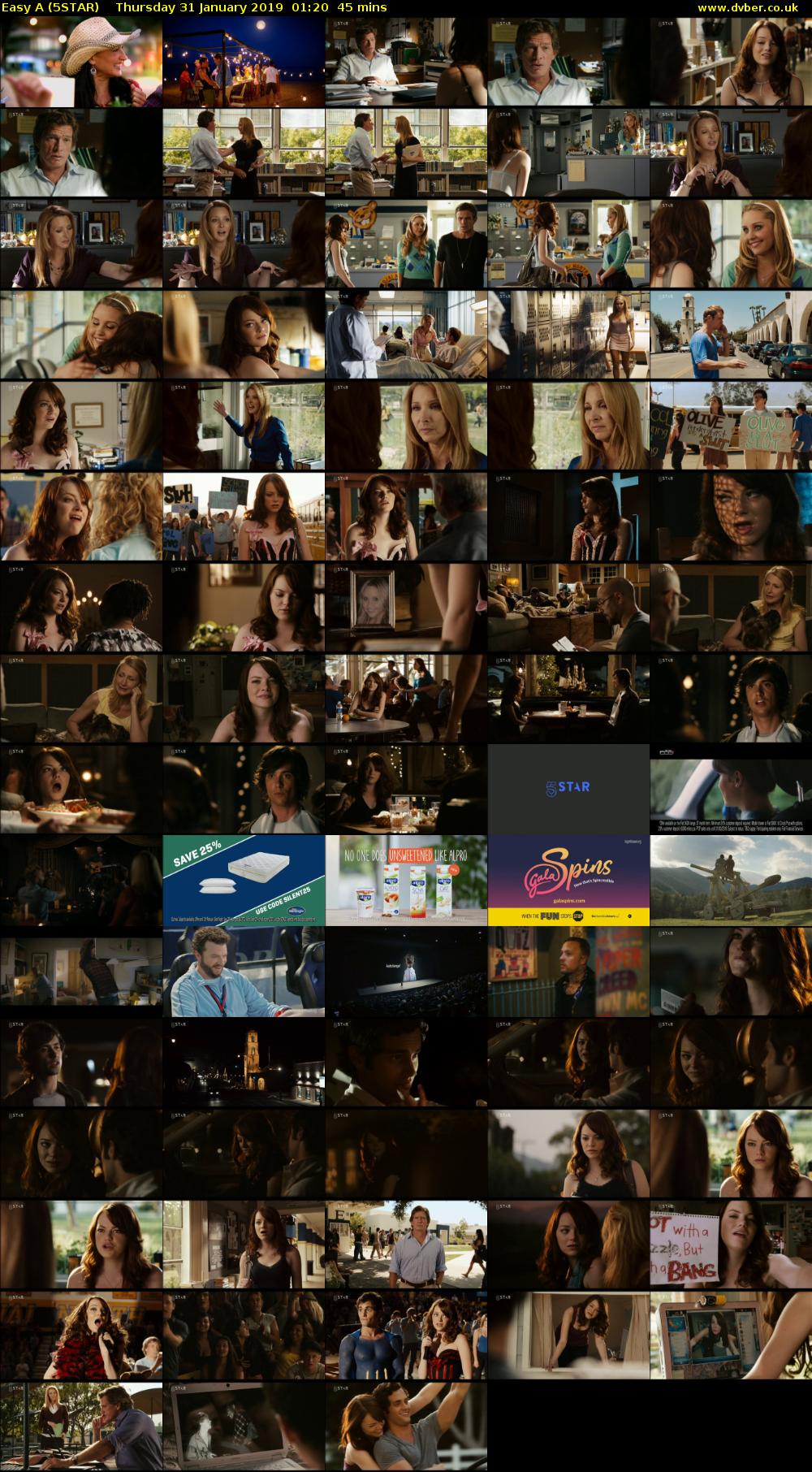 Easy A (5STAR) Thursday 31 January 2019 01:20 - 02:05