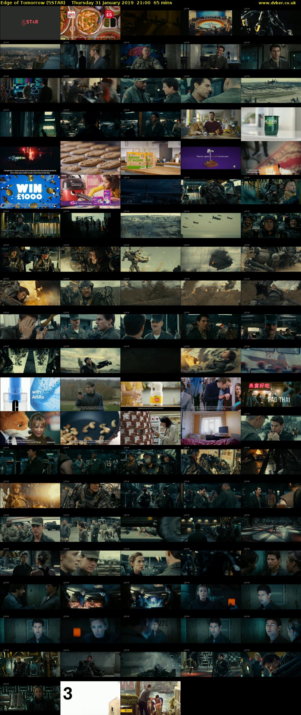 Edge of Tomorrow (5STAR) Thursday 31 January 2019 21:00 - 22:05