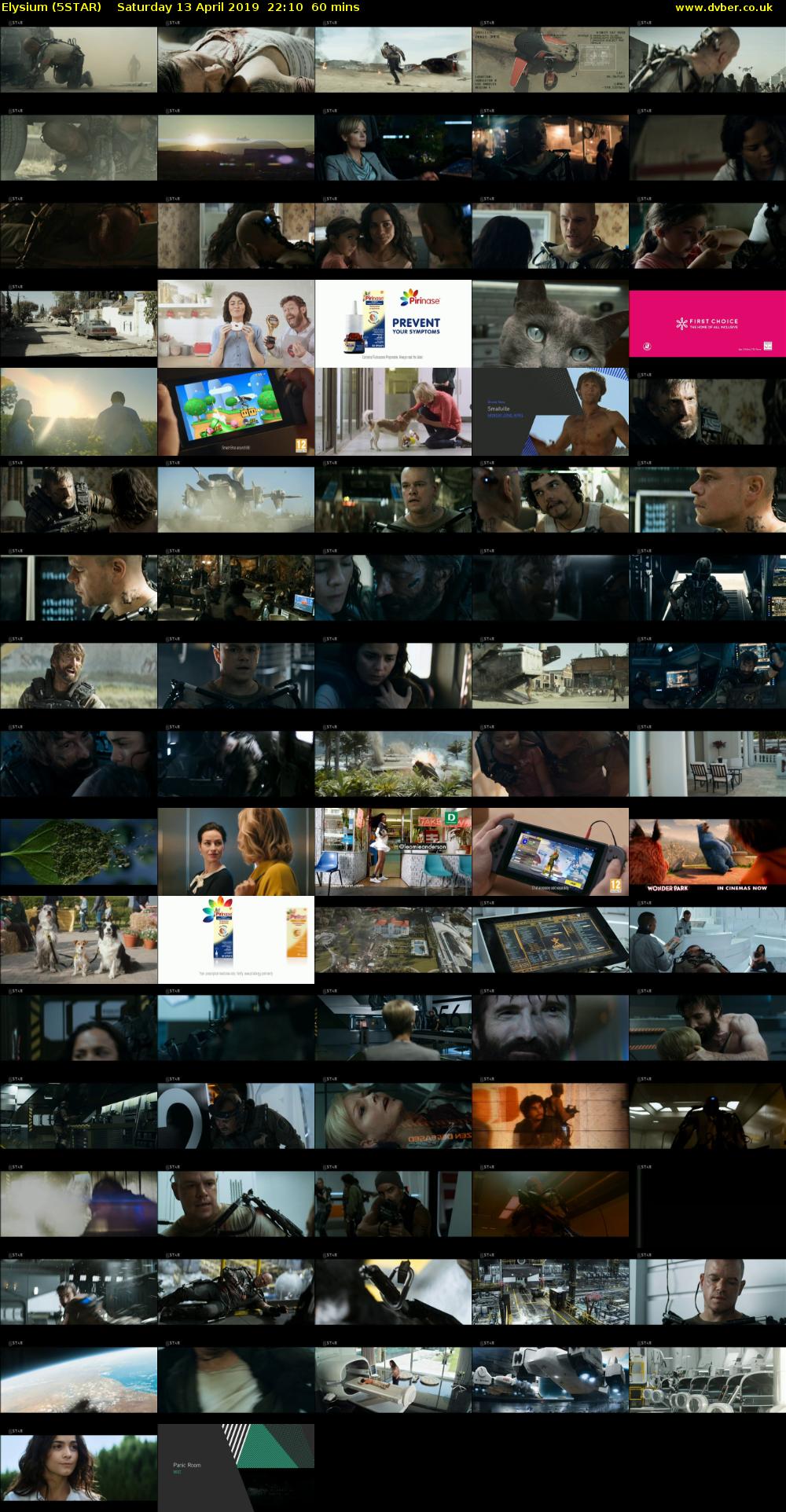 Elysium (5STAR) Saturday 13 April 2019 22:10 - 23:10