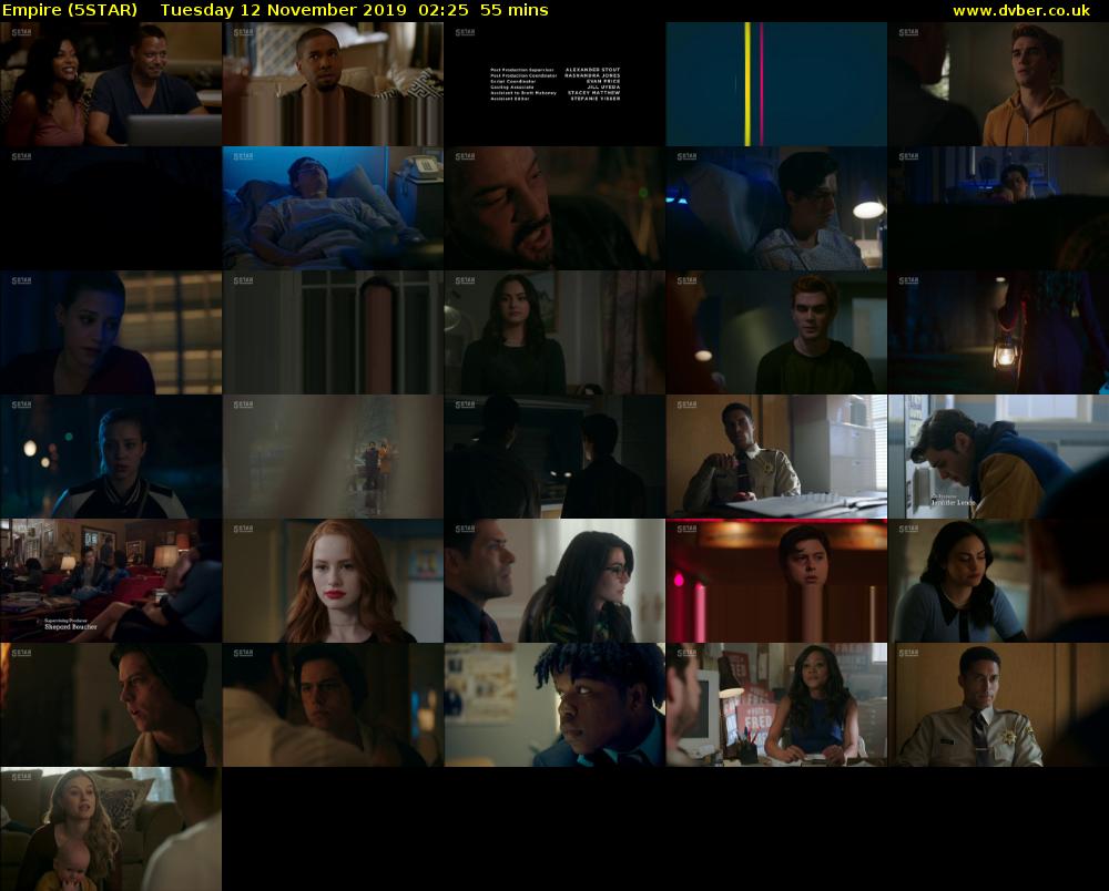 Empire (5STAR) Tuesday 12 November 2019 02:25 - 03:20
