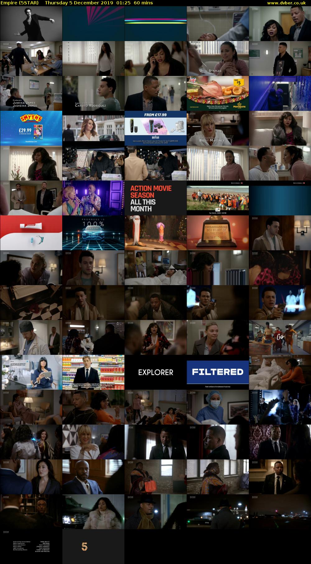 Empire (5STAR) Thursday 5 December 2019 01:25 - 02:25