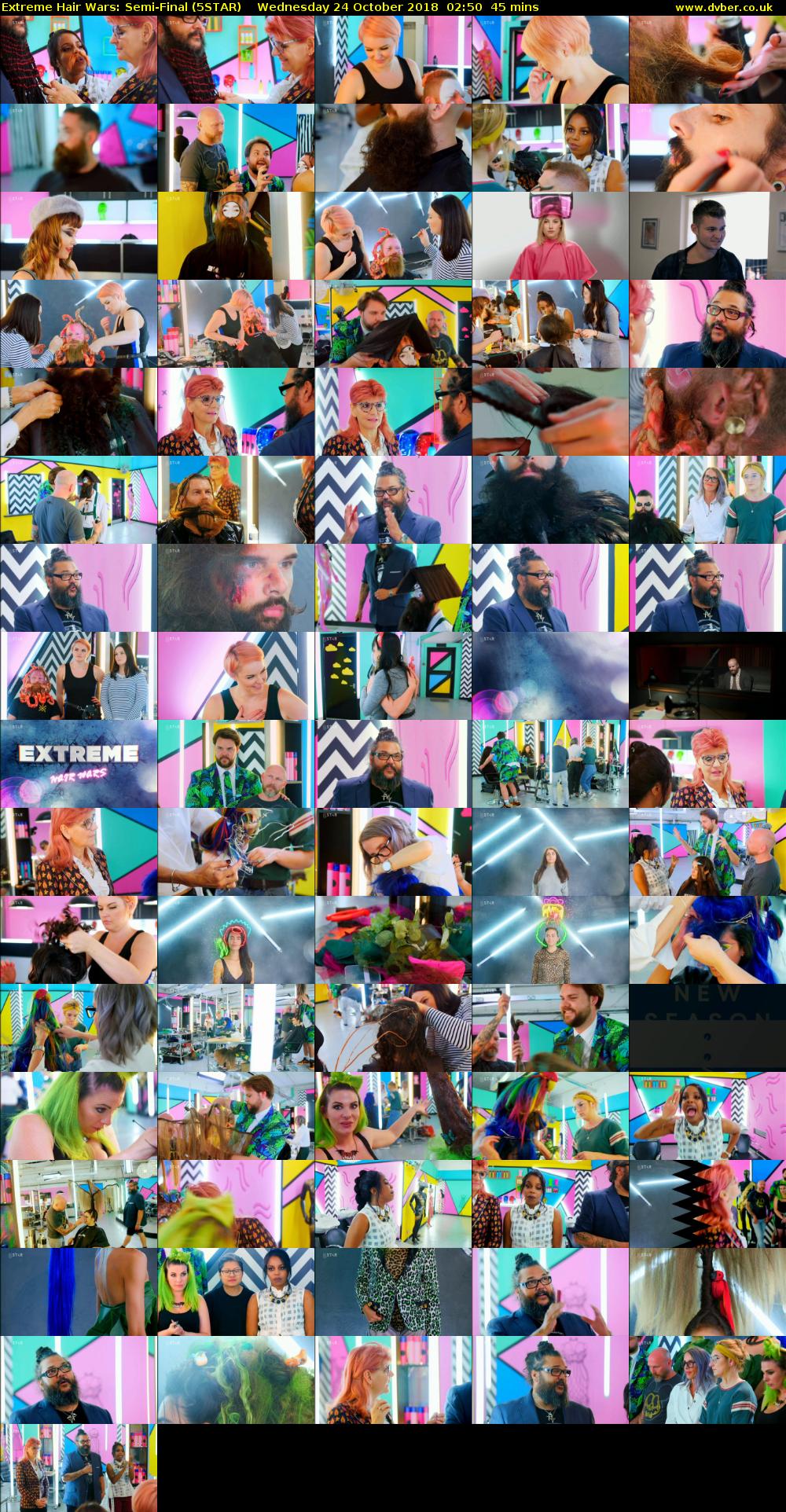 Extreme Hair Wars: Semi-Final (5STAR) Wednesday 24 October 2018 02:50 - 03:35
