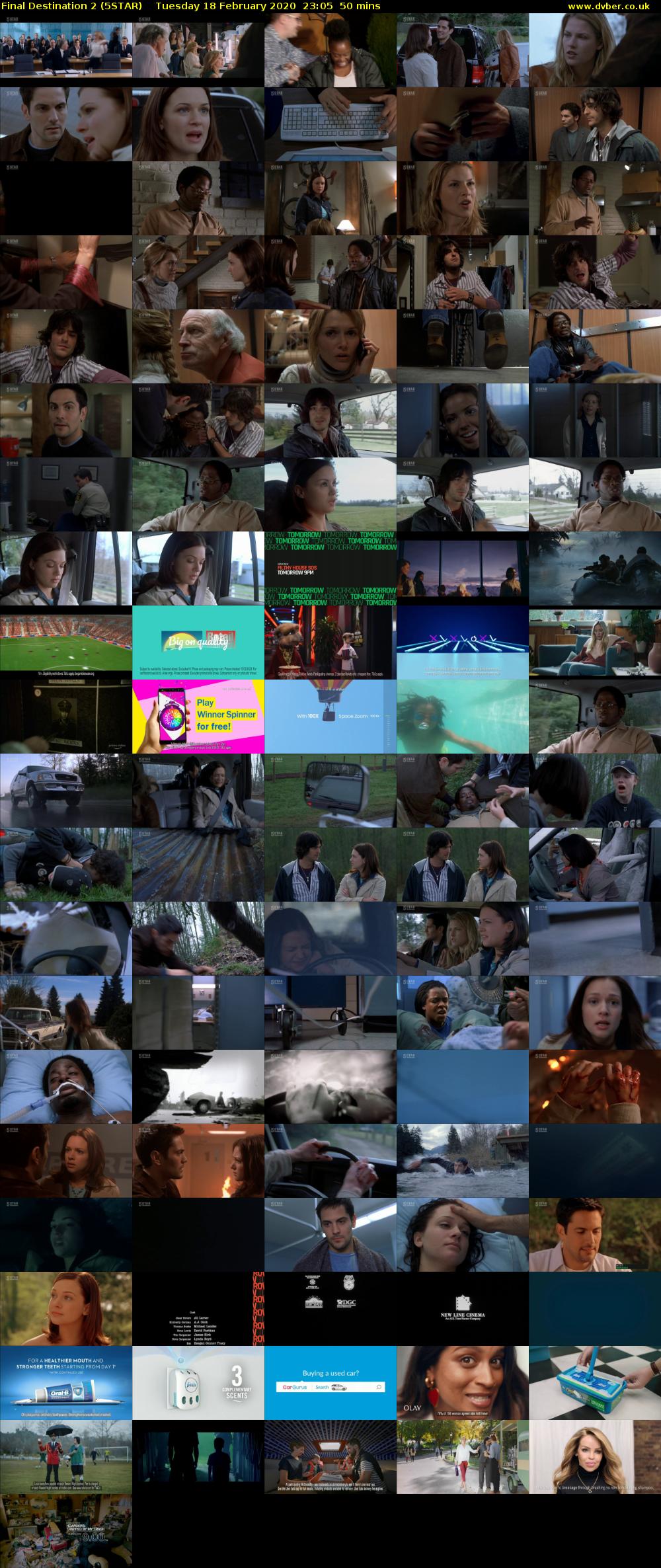 Final Destination 2 (5STAR) Tuesday 18 February 2020 23:05 - 23:55