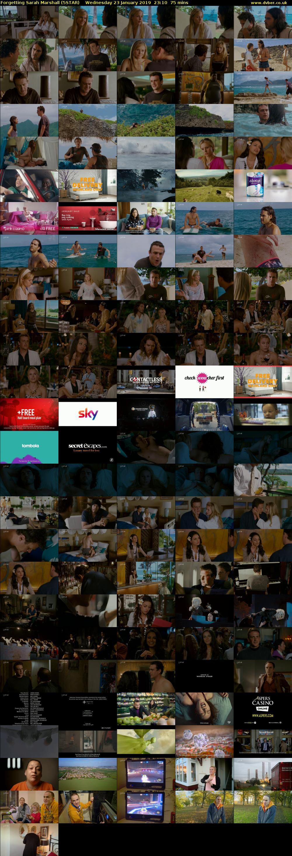 Forgetting Sarah Marshall (5STAR) Wednesday 23 January 2019 23:10 - 00:25