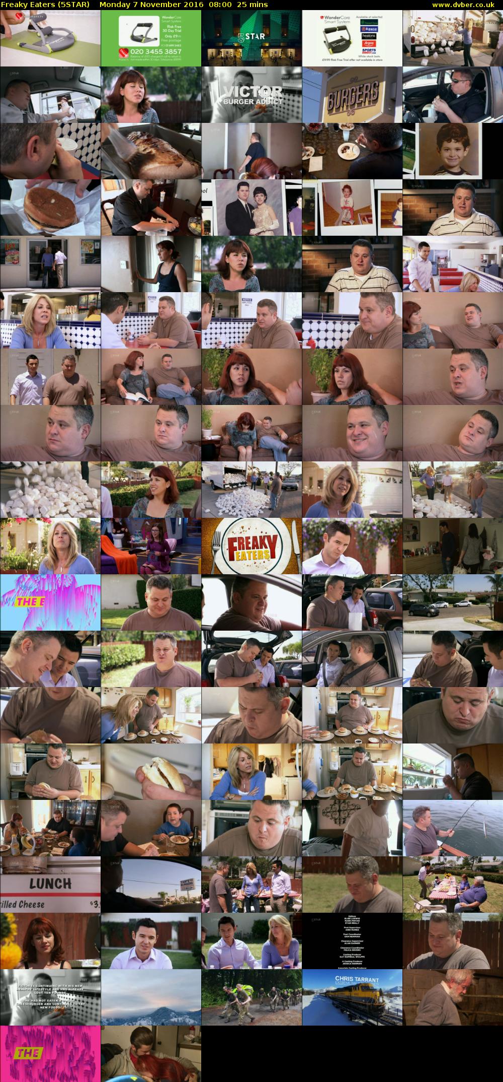 Freaky Eaters (5STAR) Monday 7 November 2016 08:00 - 08:25