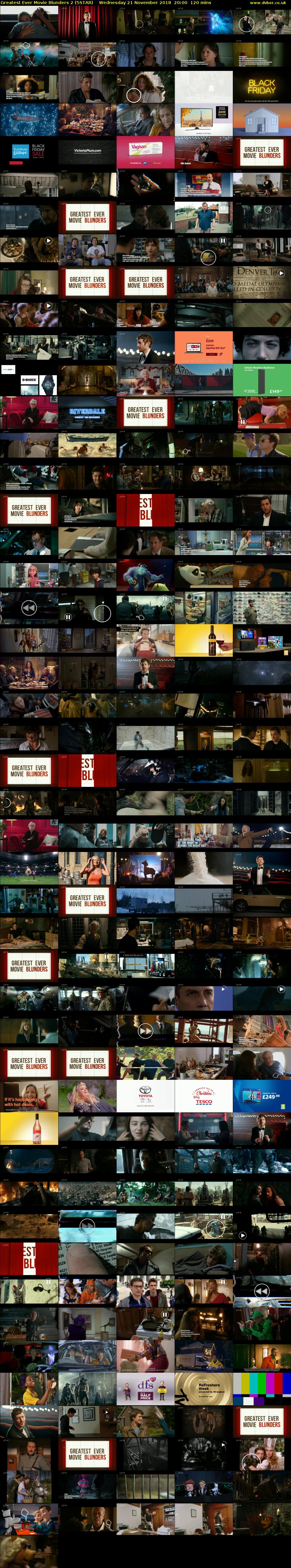 Greatest Ever Movie Blunders 2 (5STAR) Wednesday 21 November 2018 20:00 - 22:00