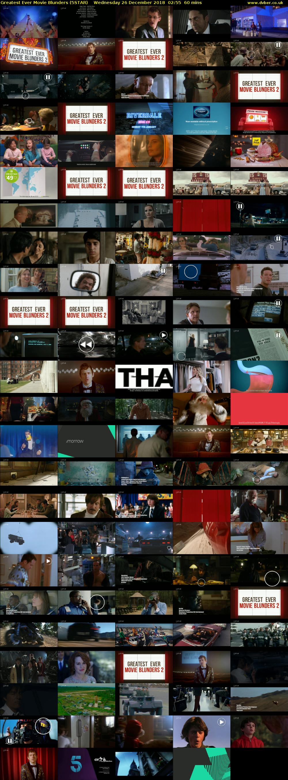 Greatest Ever Movie Blunders (5STAR) Wednesday 26 December 2018 02:55 - 03:55