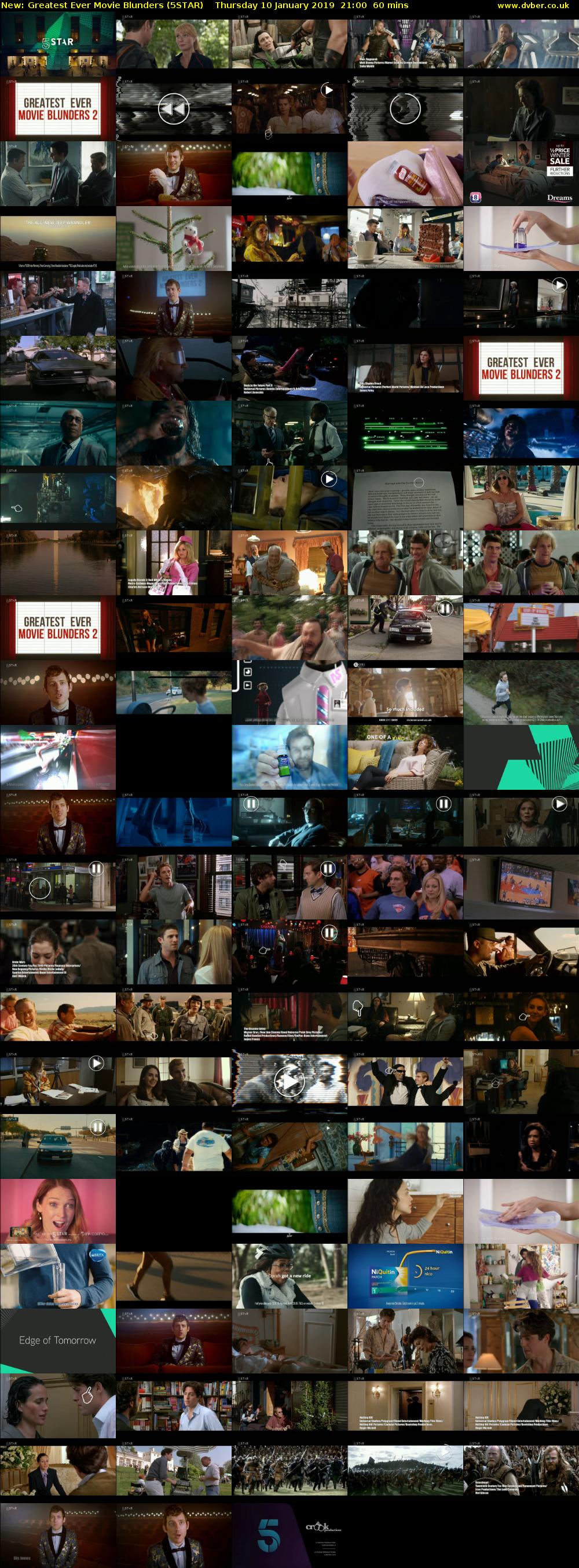 Greatest Ever Movie Blunders (5STAR) Thursday 10 January 2019 21:00 - 22:00