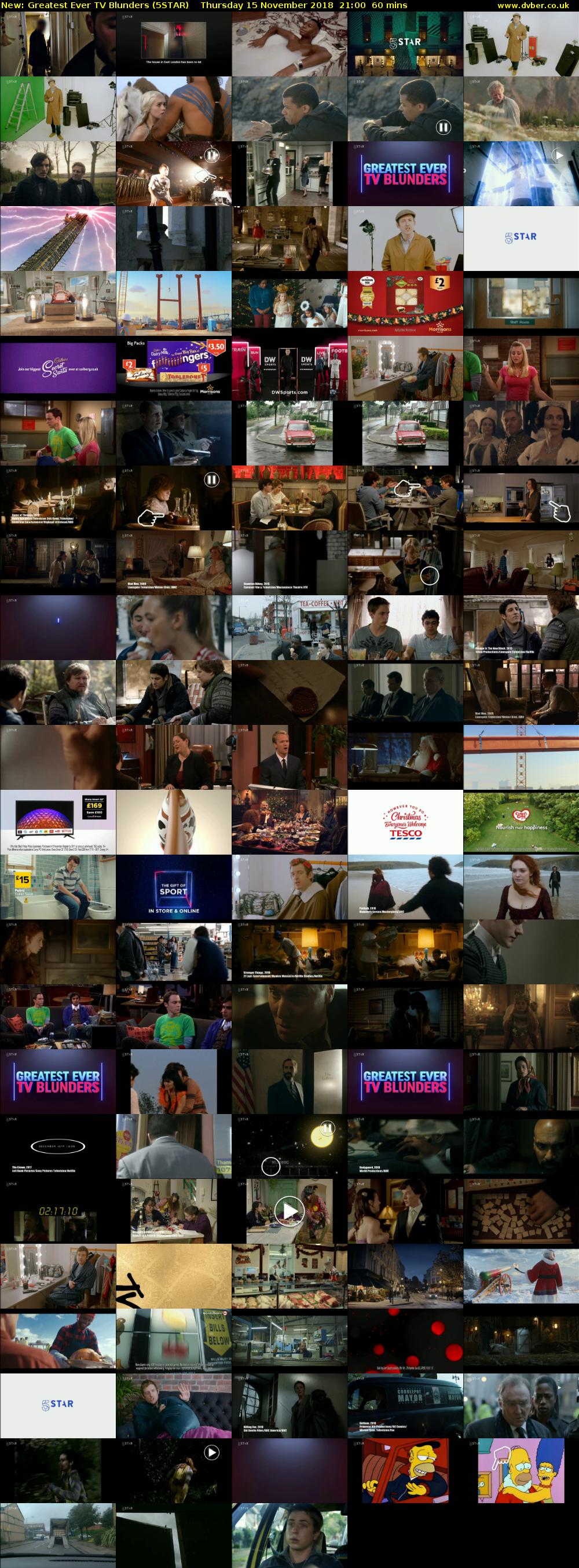 Greatest Ever TV Blunders (5STAR) Thursday 15 November 2018 21:00 - 22:00