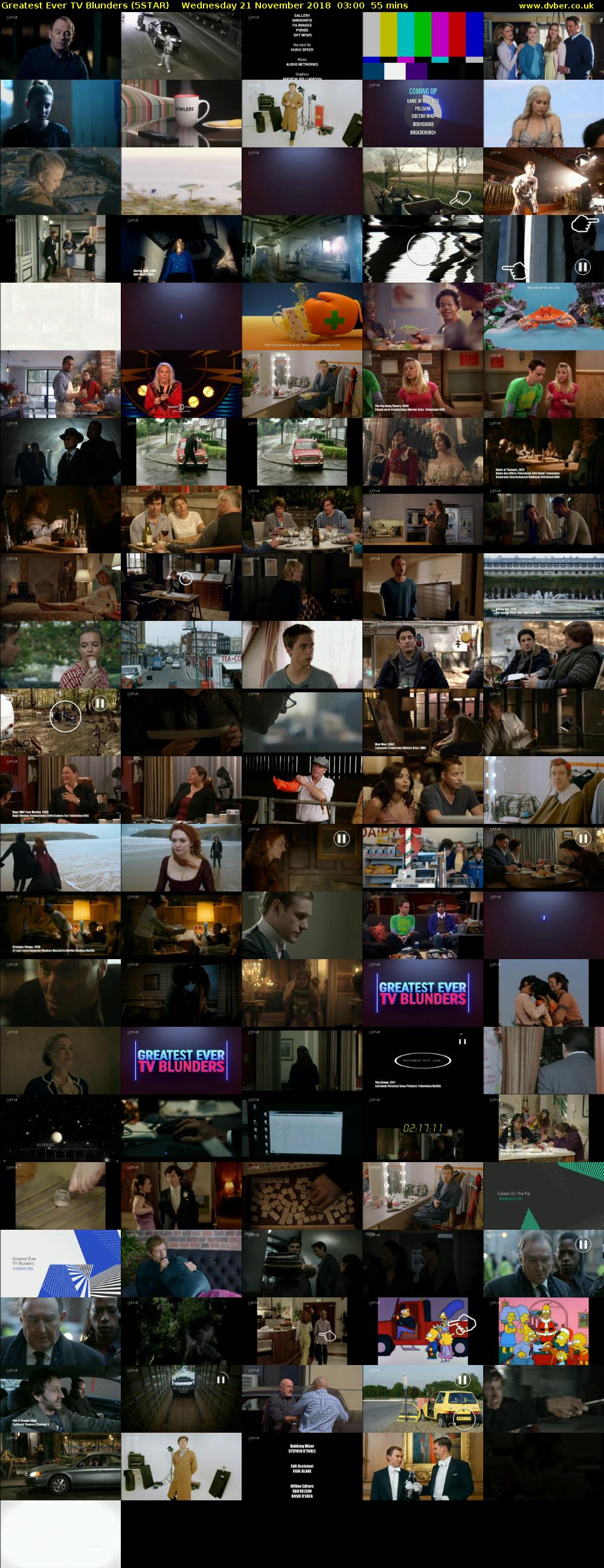 Greatest Ever TV Blunders (5STAR) Wednesday 21 November 2018 03:00 - 03:55