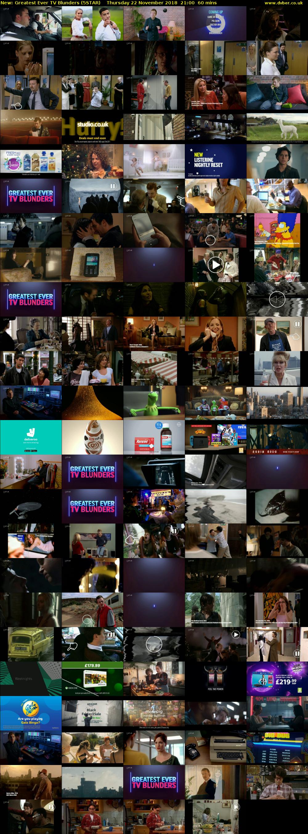 Greatest Ever TV Blunders (5STAR) Thursday 22 November 2018 21:00 - 22:00