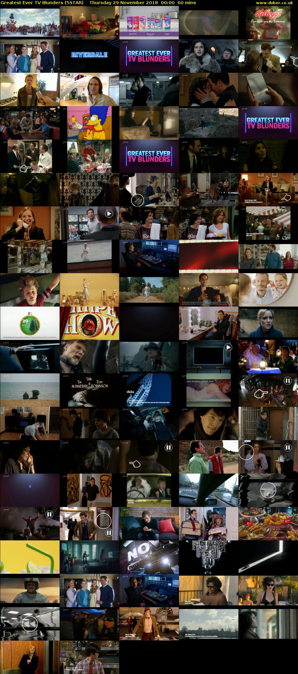 Greatest Ever TV Blunders (5STAR) Thursday 29 November 2018 00:00 - 01:00