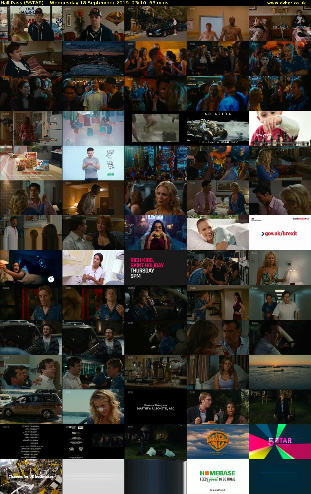 Hall Pass (5STAR) Wednesday 18 September 2019 23:10 - 00:15