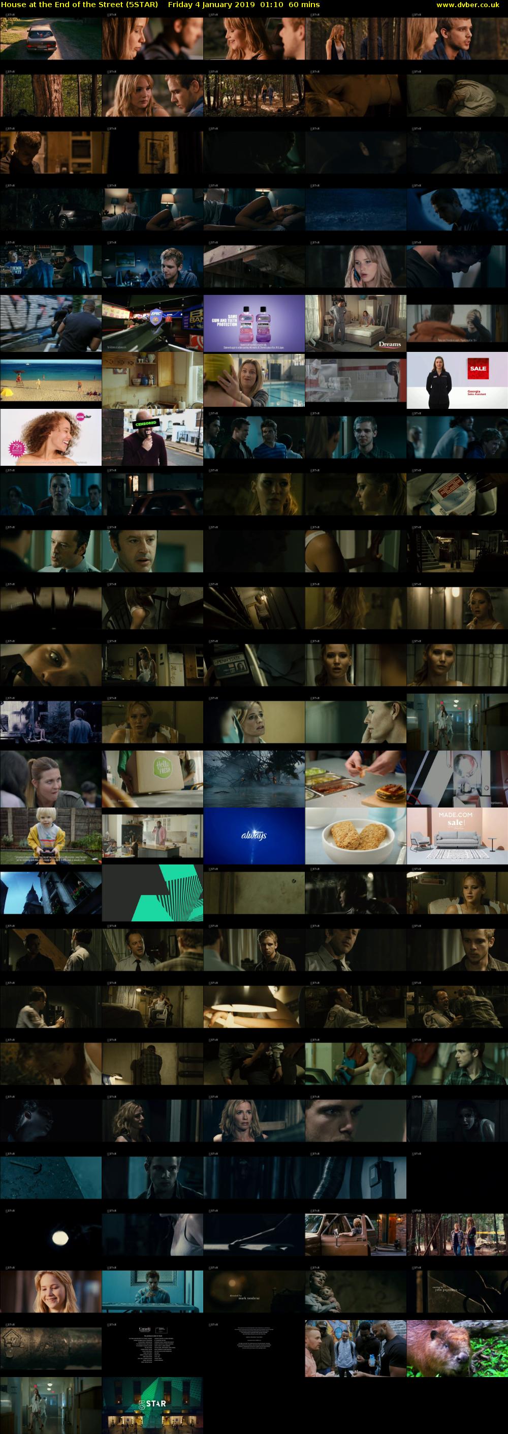 House at the End of the Street (5STAR) Friday 4 January 2019 01:10 - 02:10