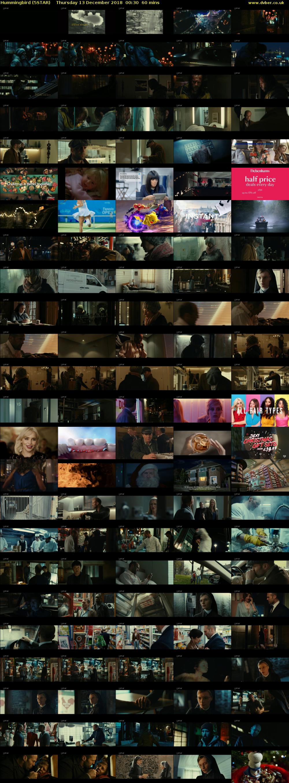 Hummingbird (5STAR) Thursday 13 December 2018 00:30 - 01:30