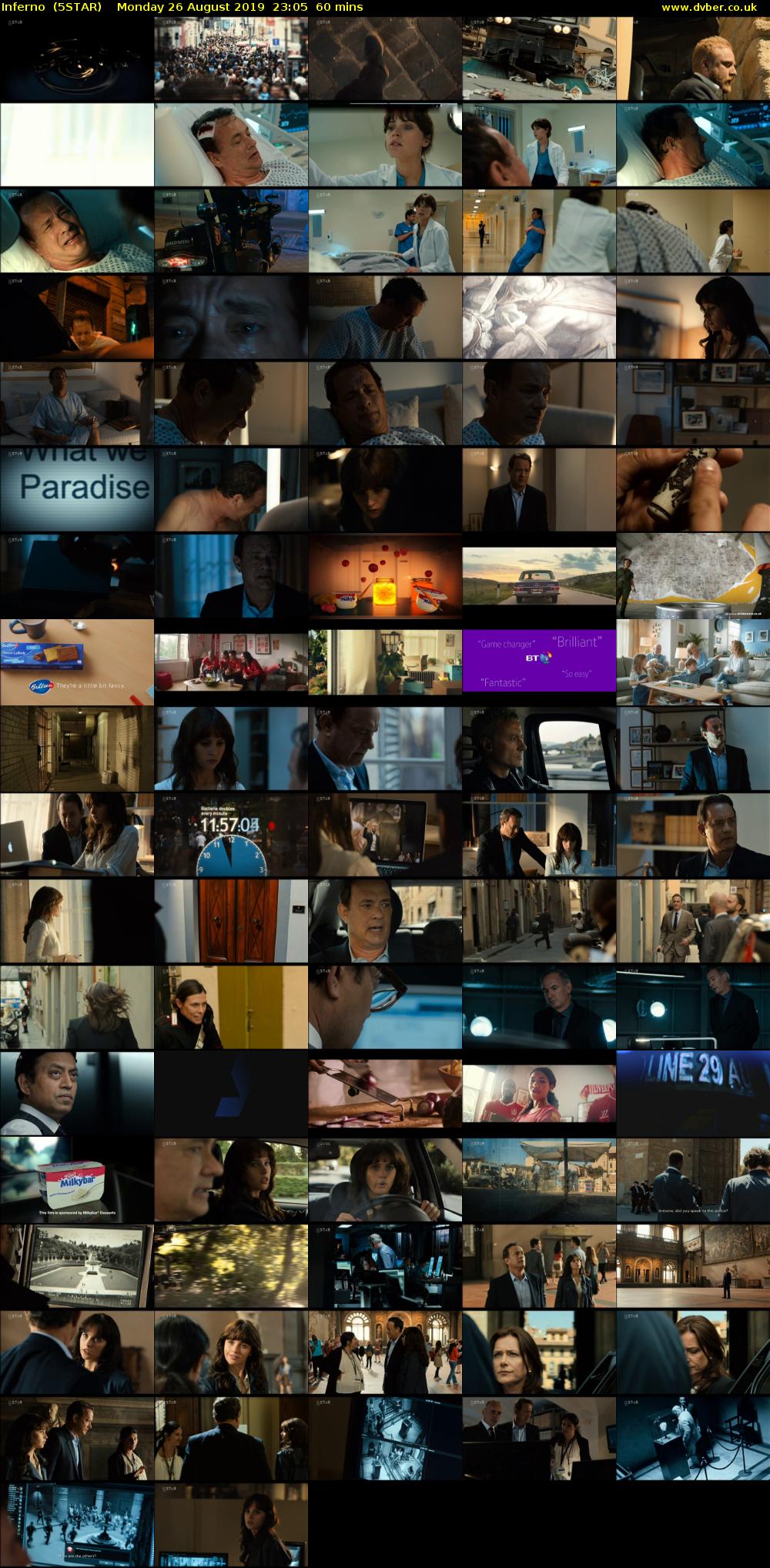 Inferno  (5STAR) Monday 26 August 2019 23:05 - 00:05