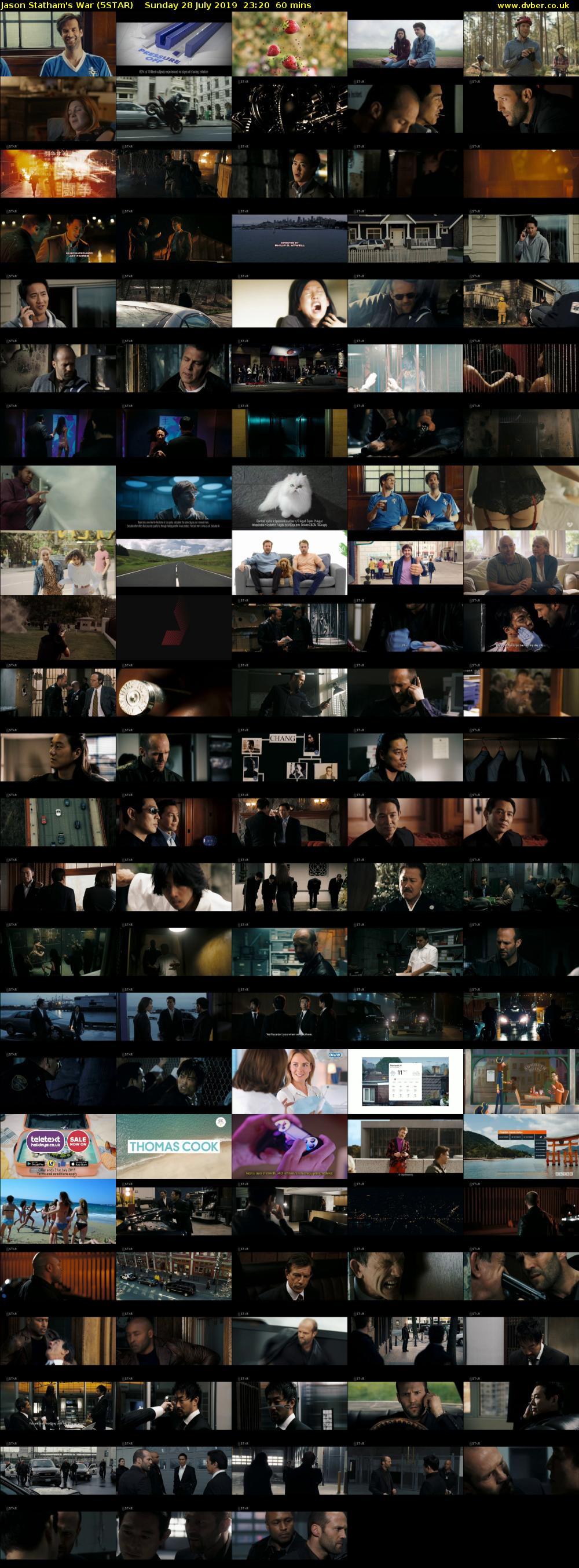 Jason Statham's War (5STAR) Sunday 28 July 2019 23:20 - 00:20