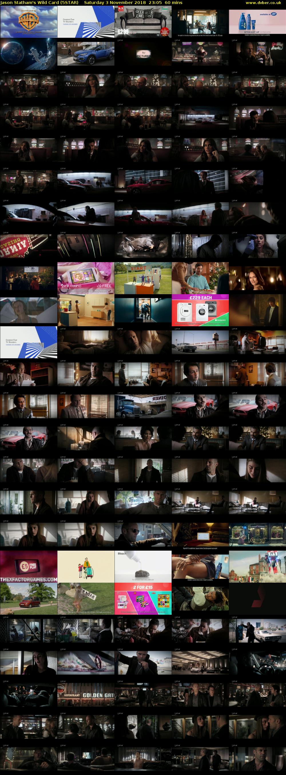 Jason Statham's Wild Card (5STAR) Saturday 3 November 2018 23:05 - 00:05