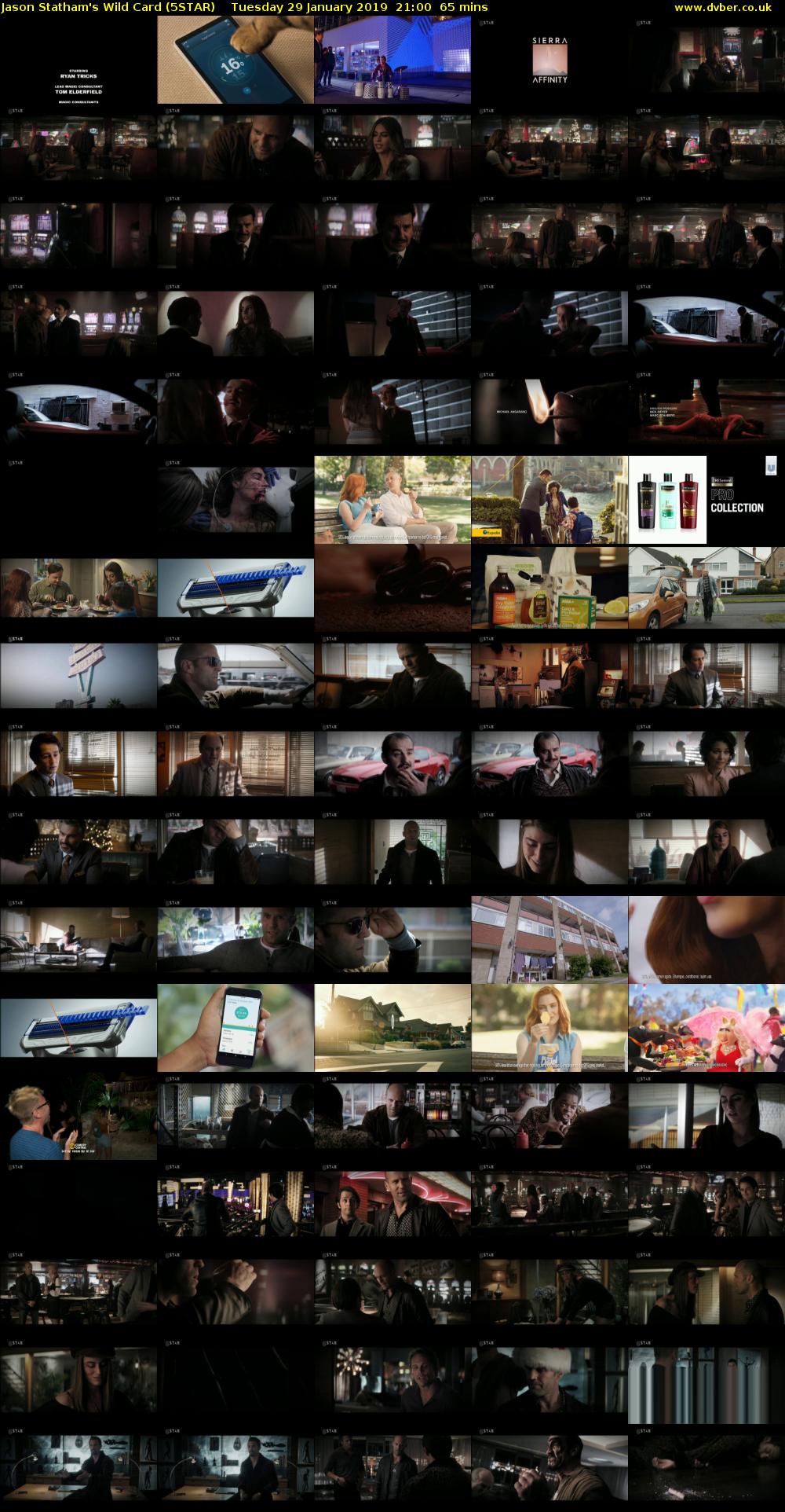 Jason Statham's Wild Card (5STAR) Tuesday 29 January 2019 21:00 - 22:05