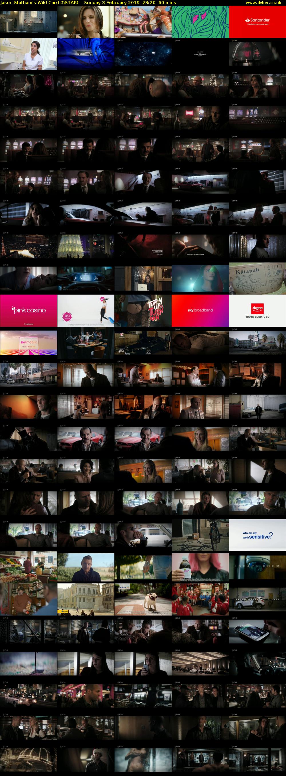 Jason Statham's Wild Card (5STAR) Sunday 3 February 2019 23:20 - 00:20