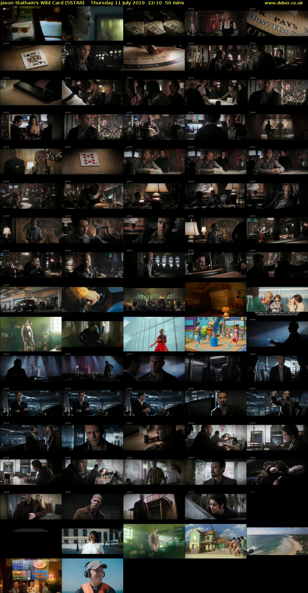 Jason Statham's Wild Card (5STAR) Thursday 11 July 2019 22:10 - 23:00