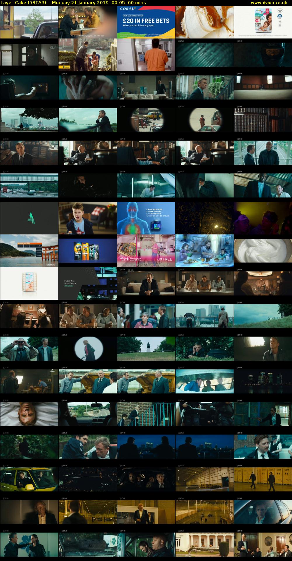 Layer Cake (5STAR) Monday 21 January 2019 00:05 - 01:05