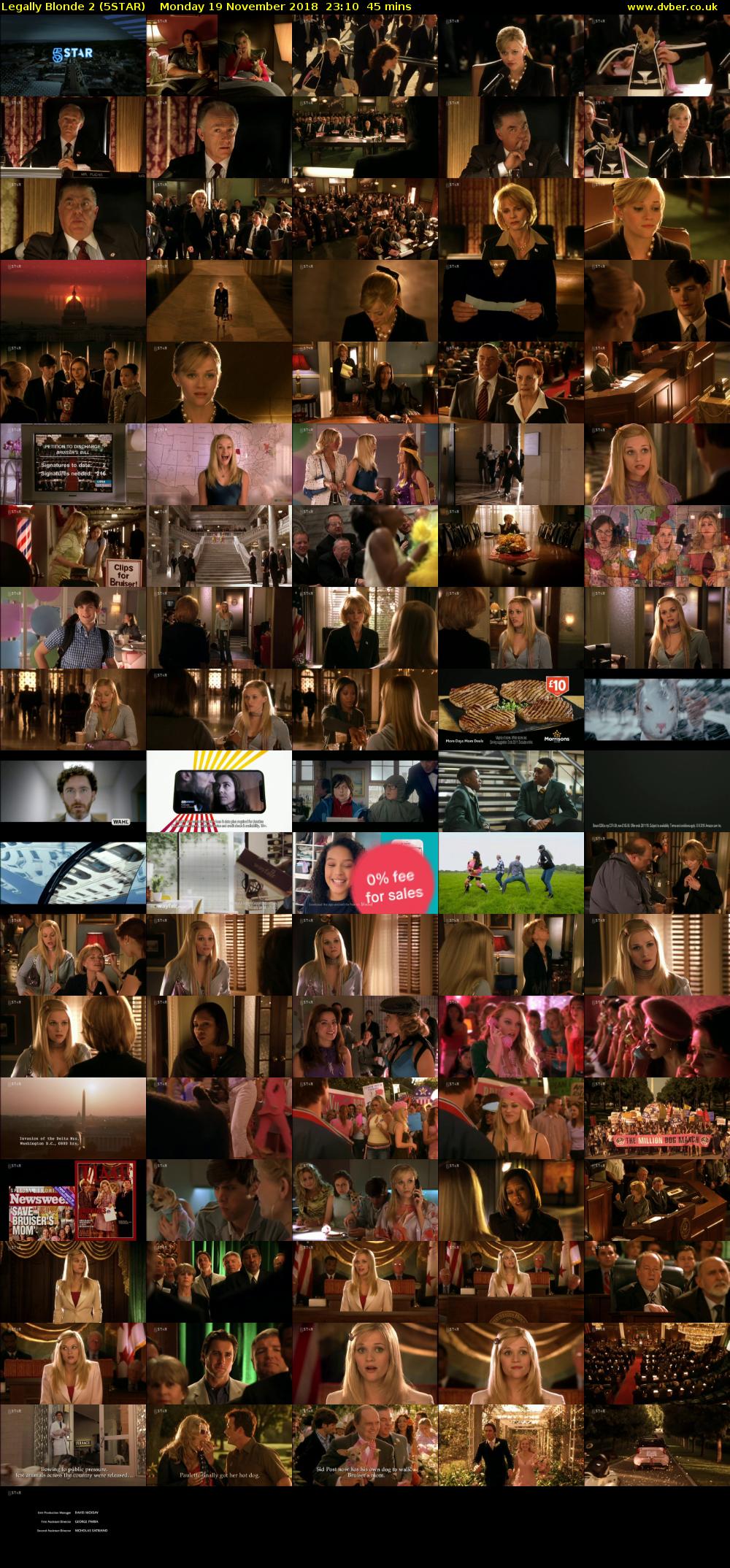 Legally Blonde 2 (5STAR) Monday 19 November 2018 23:10 - 23:55