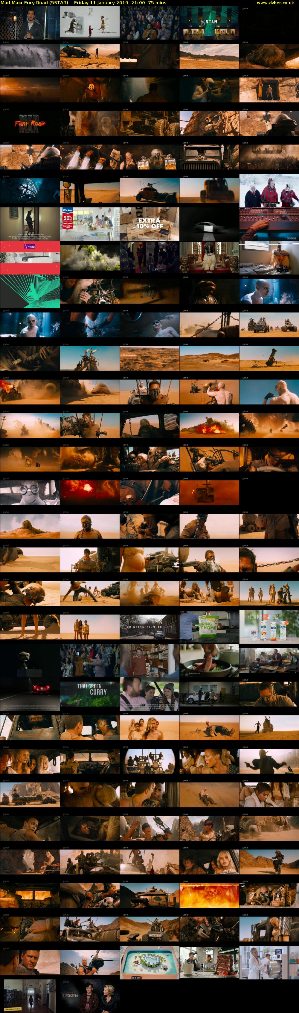 Mad Max: Fury Road (5STAR) Friday 11 January 2019 21:00 - 22:15