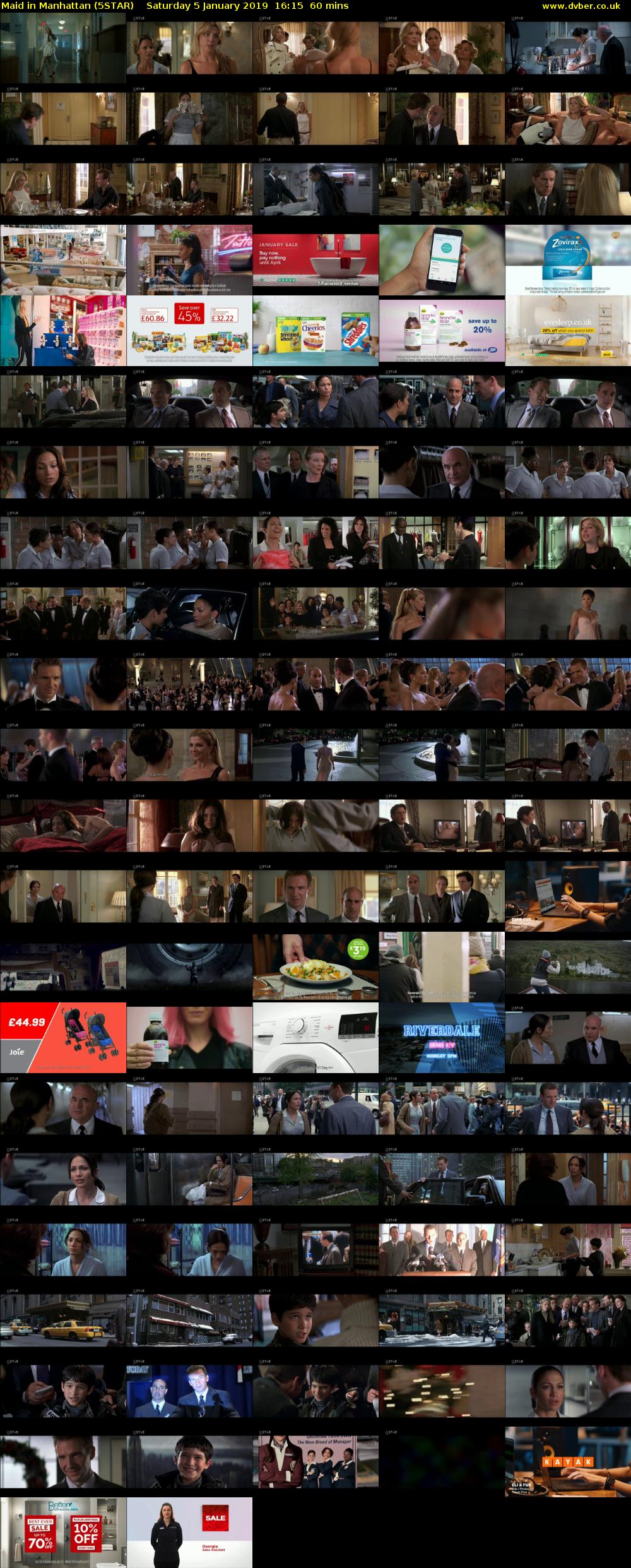 Maid in Manhattan (5STAR) Saturday 5 January 2019 16:15 - 17:15